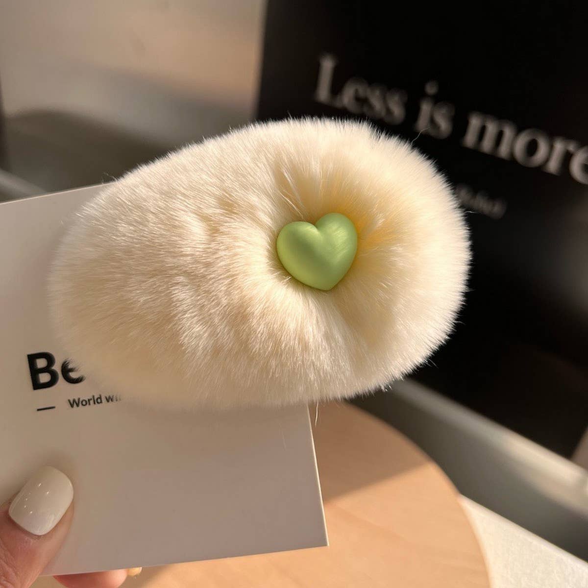 DESIGN PERSONALITY CUTE PLUSH GIRL LOVE HAIR CLIP