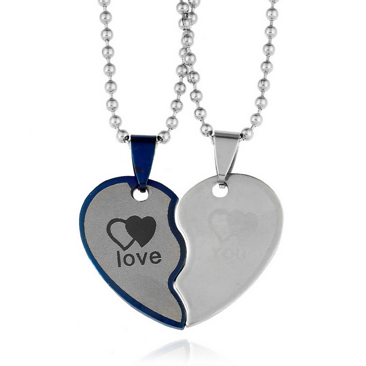 DETACHABLE HEART STAINLESS STEEL NECKLACE