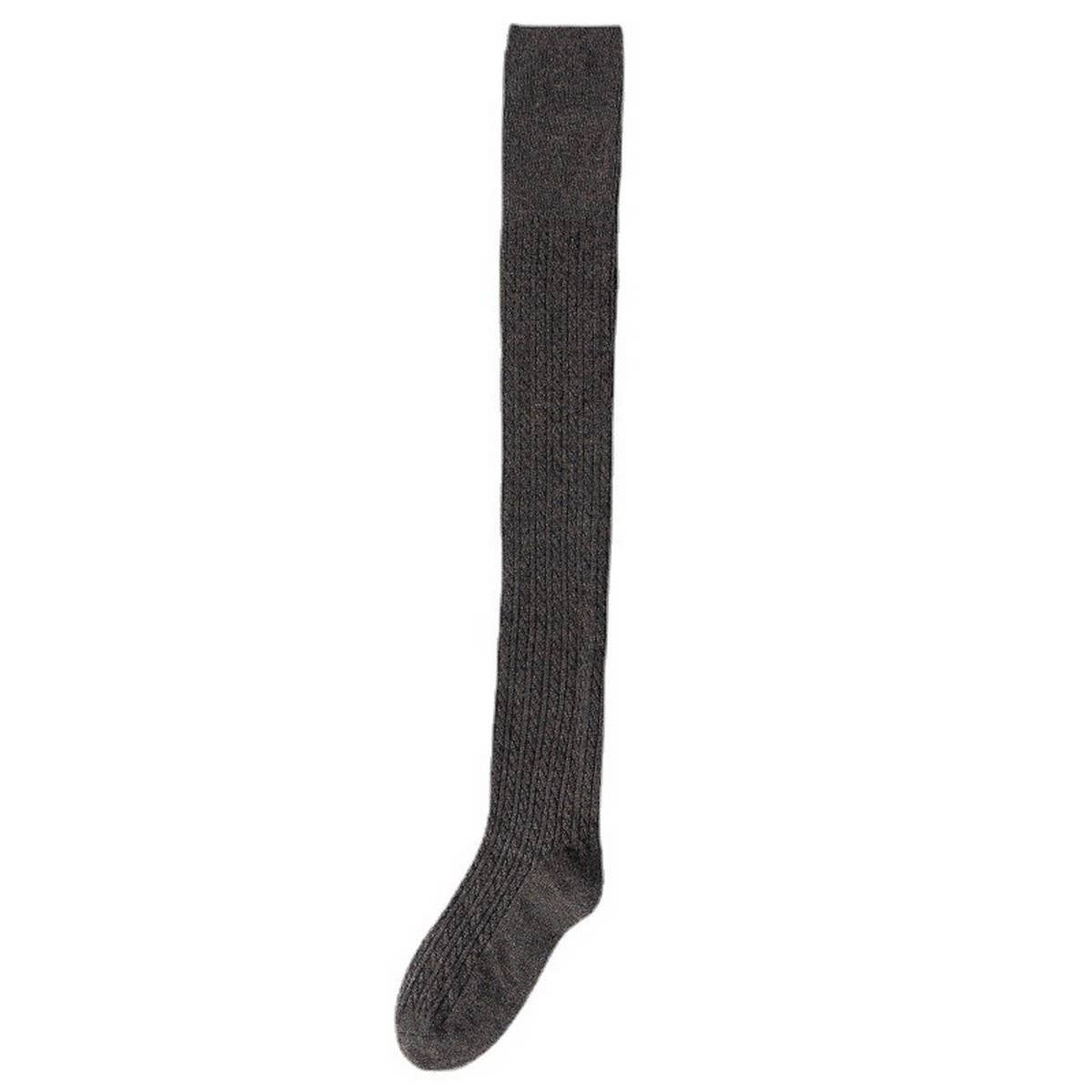 AUTUMN AND WINTER SOLID COLOR LONG STACKED SOCKS_CWMS0862