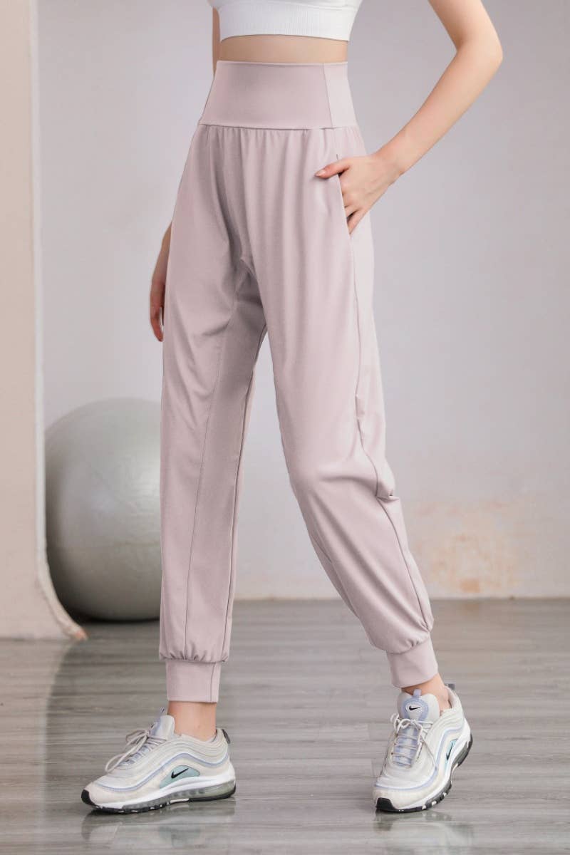 CWBMP0192_LOOSE HIGH-WAISTED YOGA EXERCISE HARUN LEG PANTS