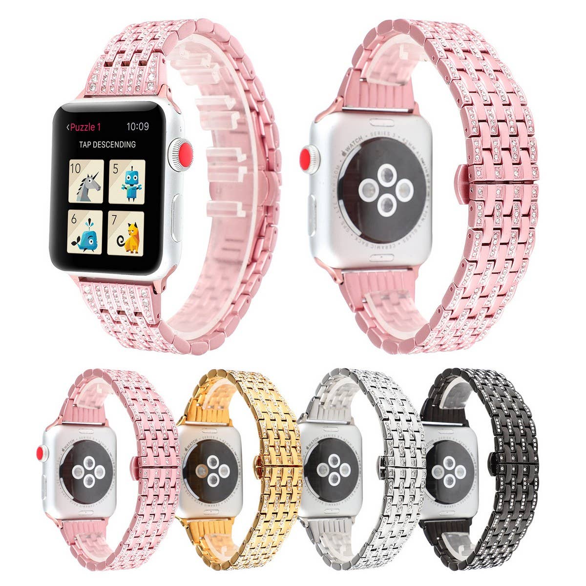 APPLE WATCH9 BEADED DIAMOND STRAP_CWWW0051
