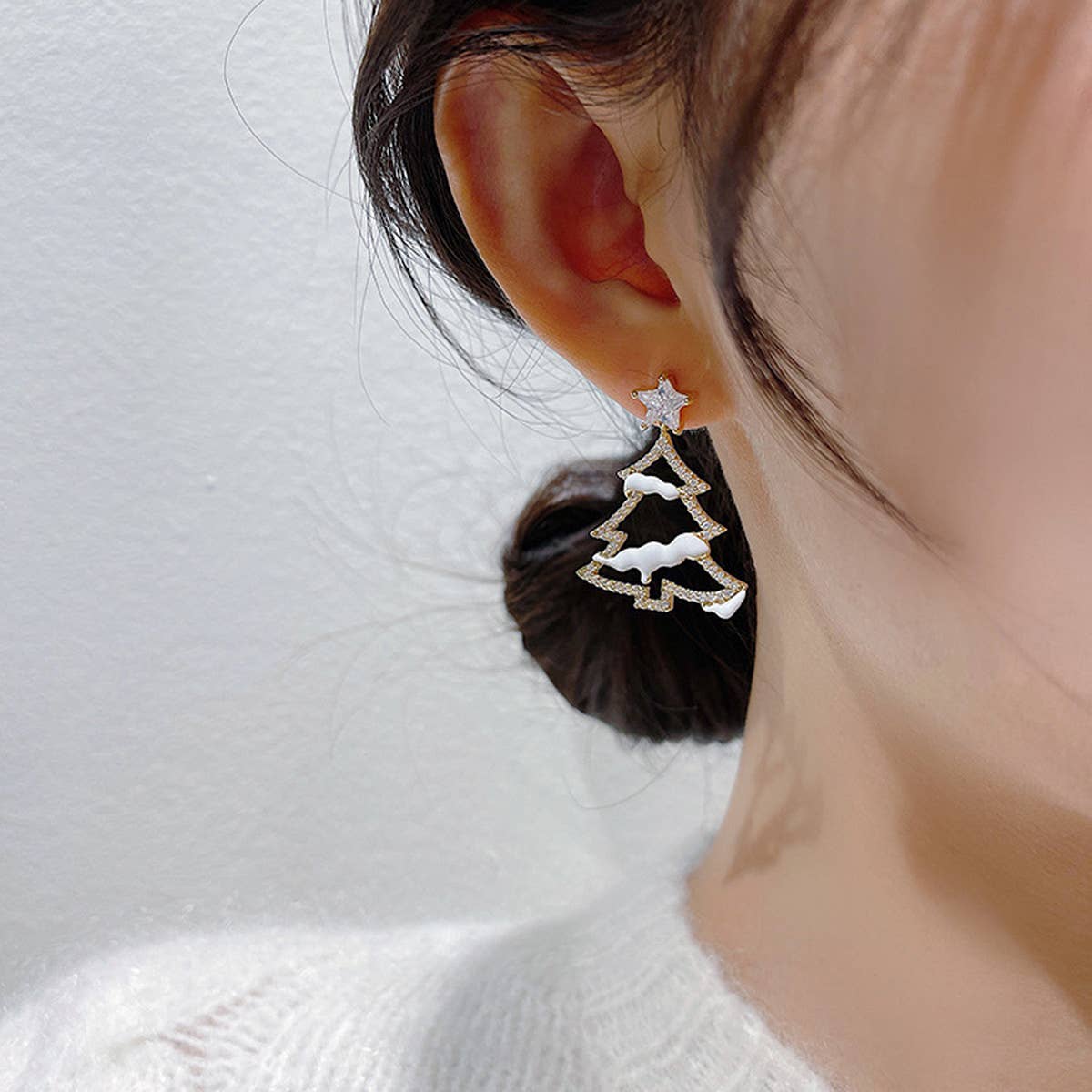 2024 NEW CHRISTMAS TREE DIAMOND EARRINGS_CWAJE2386