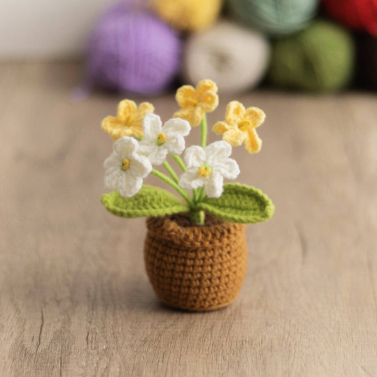 CWMM9285_HAND-WOVEN MINI POTTED PLANT OFFICE DECORATION