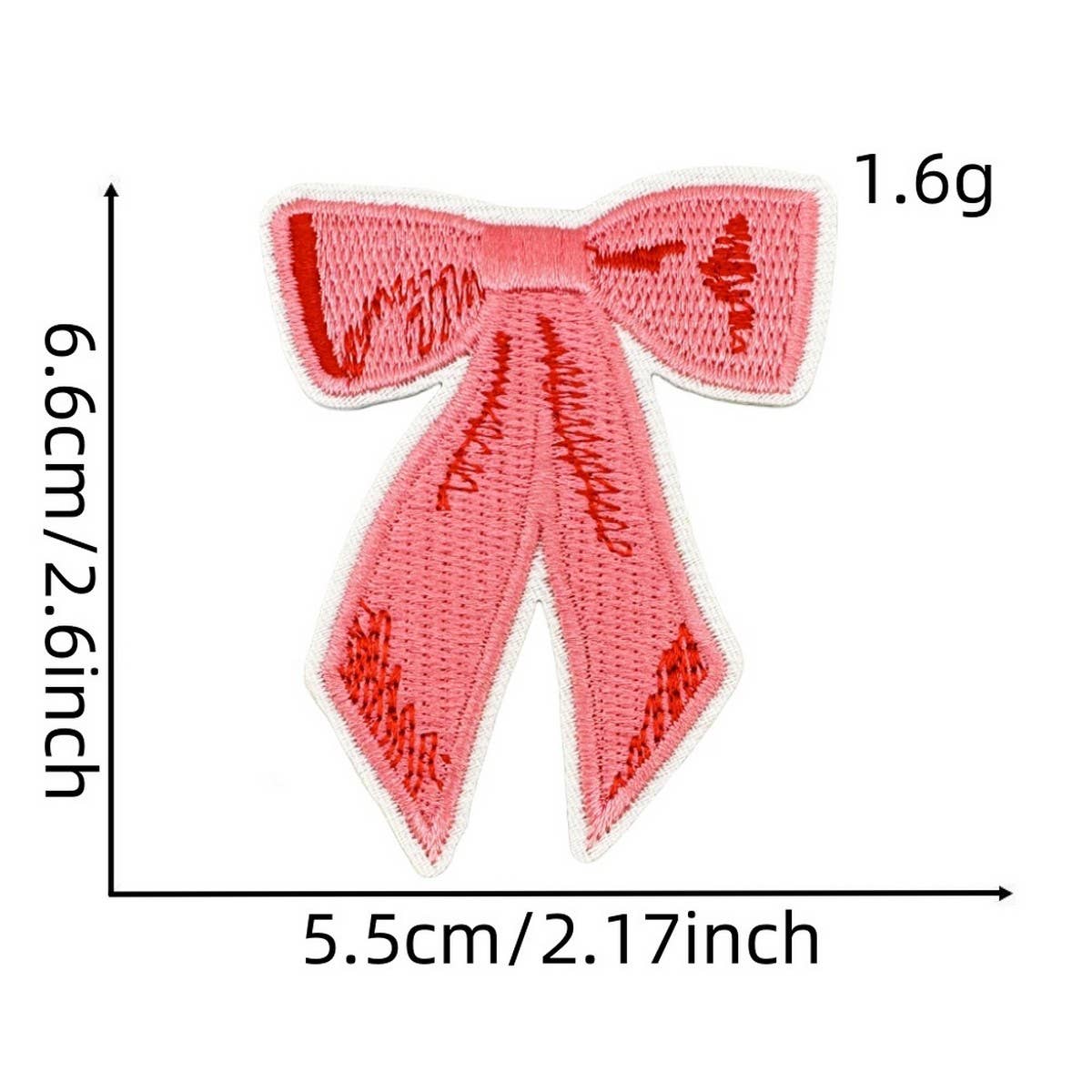 CUTE SOLID COLOR CARTOON BOW EMBROIDERED PATCH