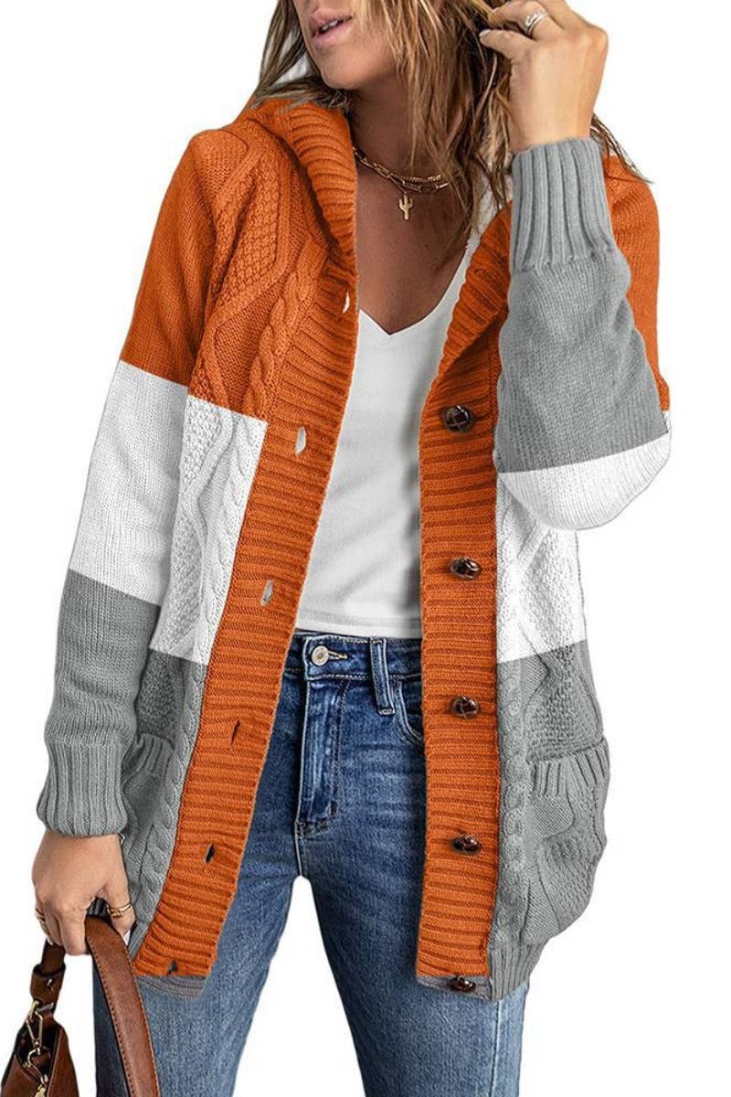 CWOCAL2185_WINTER FLEECE LONG-SLEEVED BUTTON-UP CARDIGAN