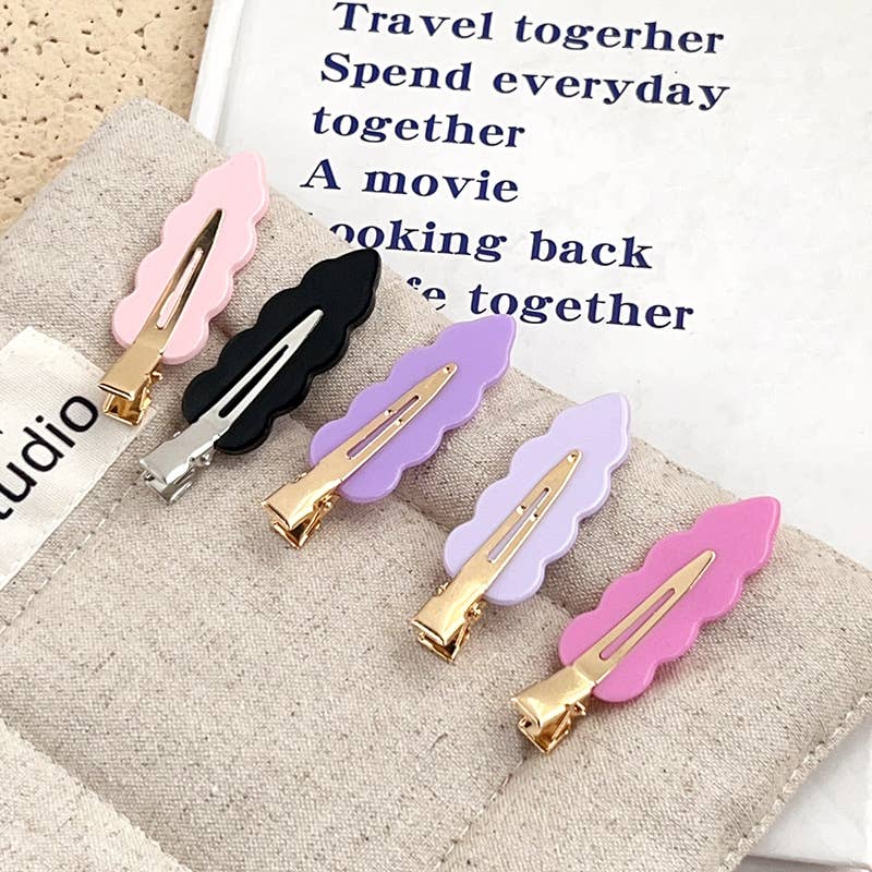Acrylic dopamine scratch-free hair clips