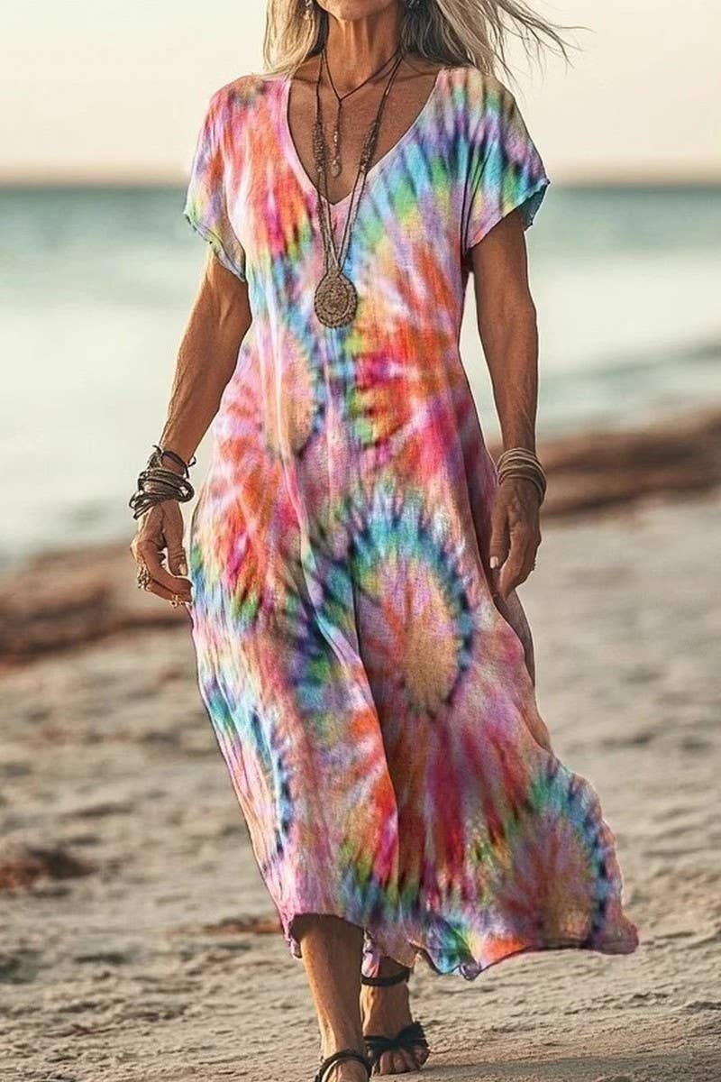 CWDMD6217_NEW SUMMER RETRO PRINT CASUAL DRESS