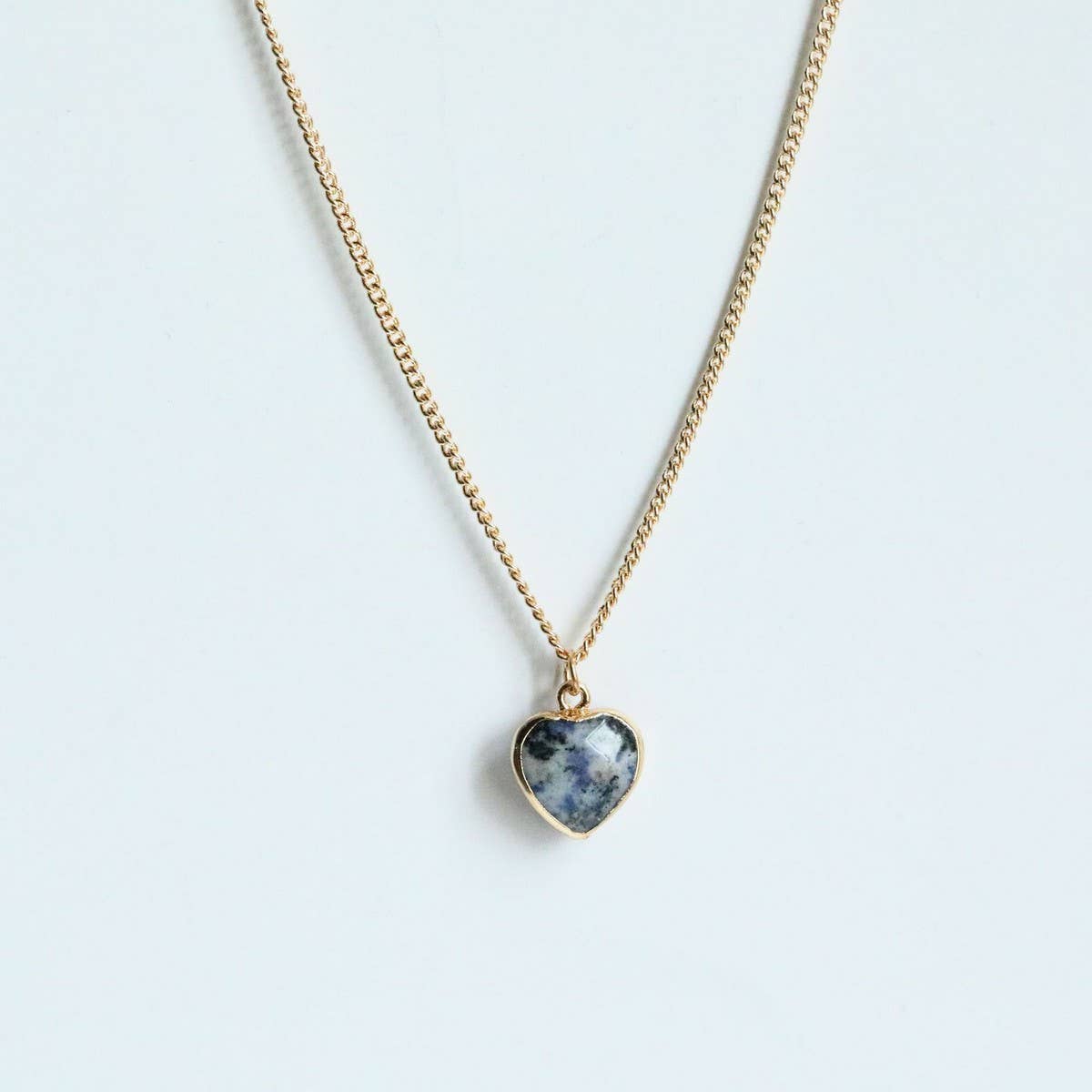 December Birthstone Heart Pendant Necklace