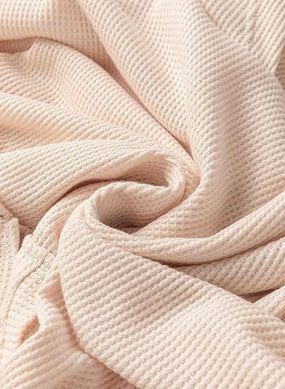 WAFFLE KNIT SIDE SPLIT PULLOVER WITH POCKETS