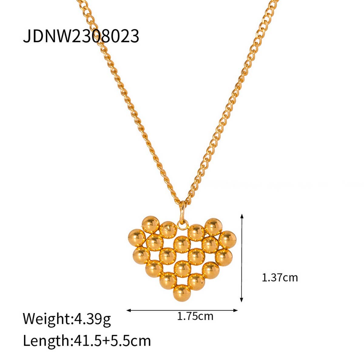 NEW ROUND BEAD HEART PENDANT DESIGN NECKLACE