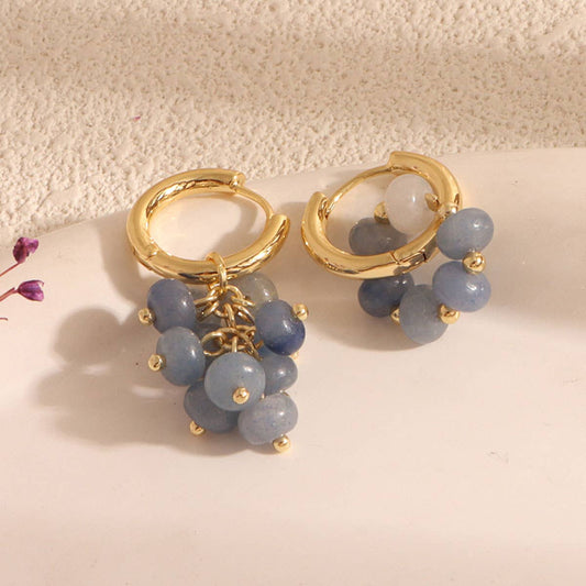 Trendy pearl element earrings