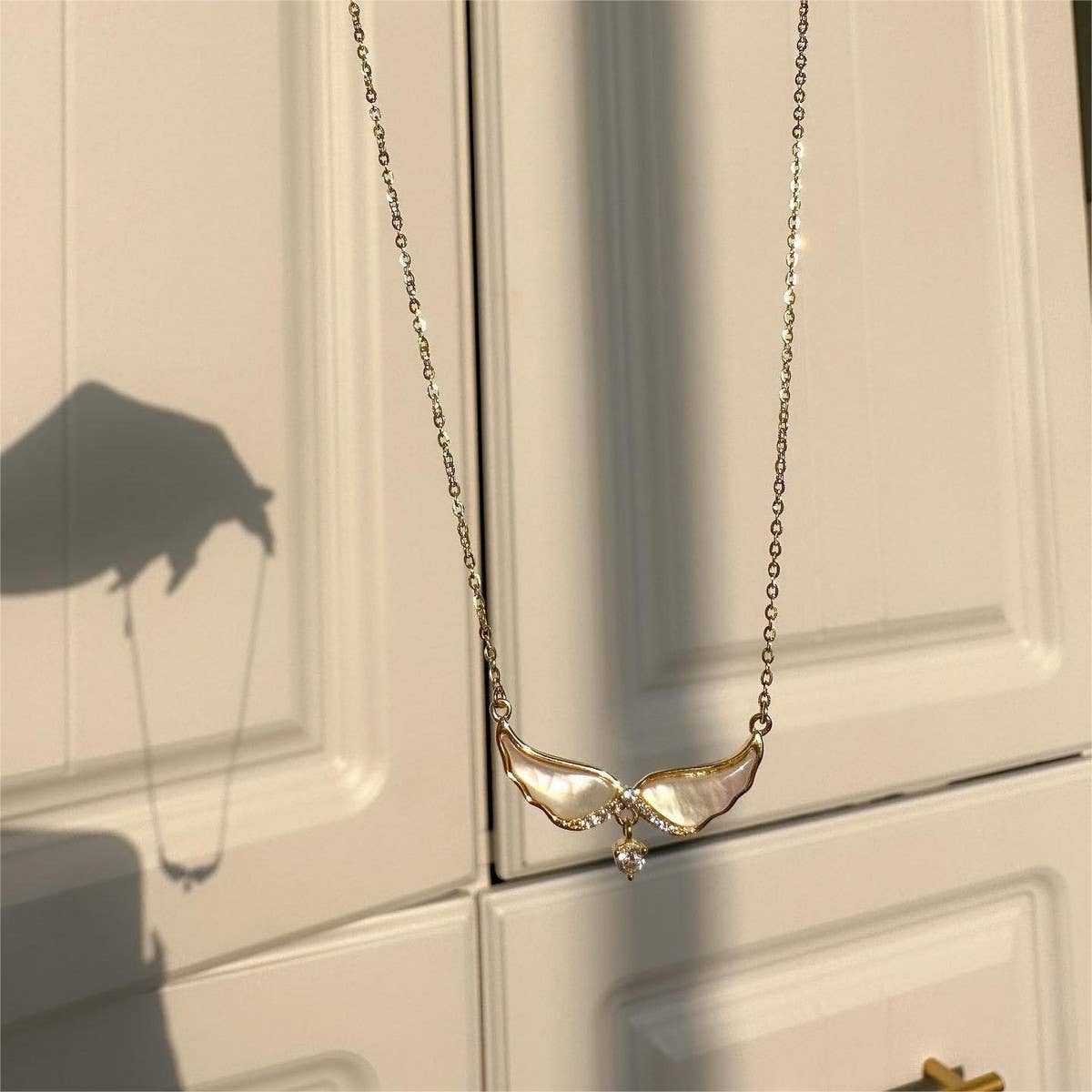 Summer Starfish Conch Pendant Necklace_CWMM5328