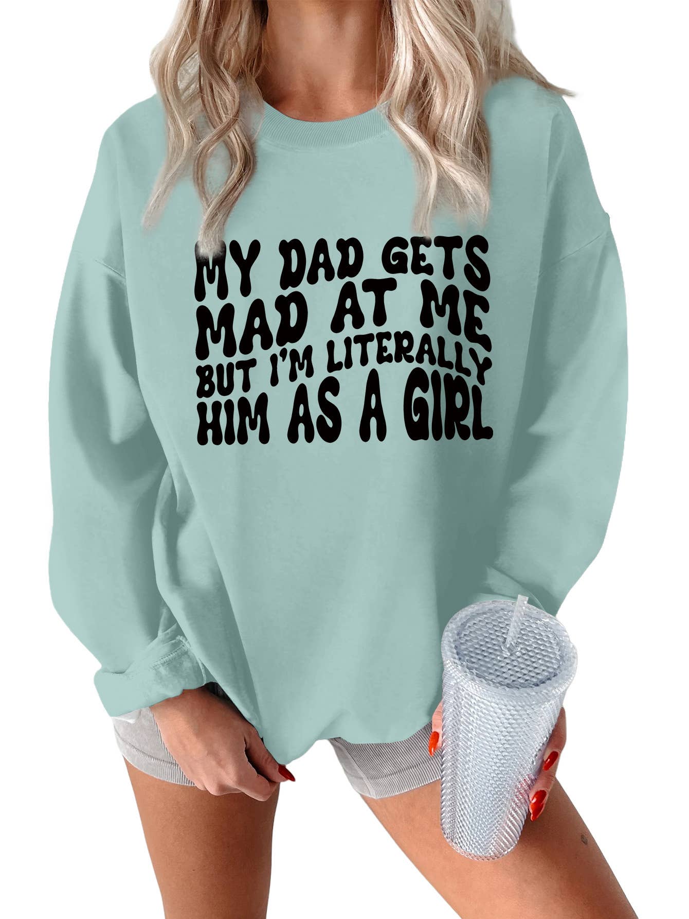 Fashionable letter printed thickened warm hoodie