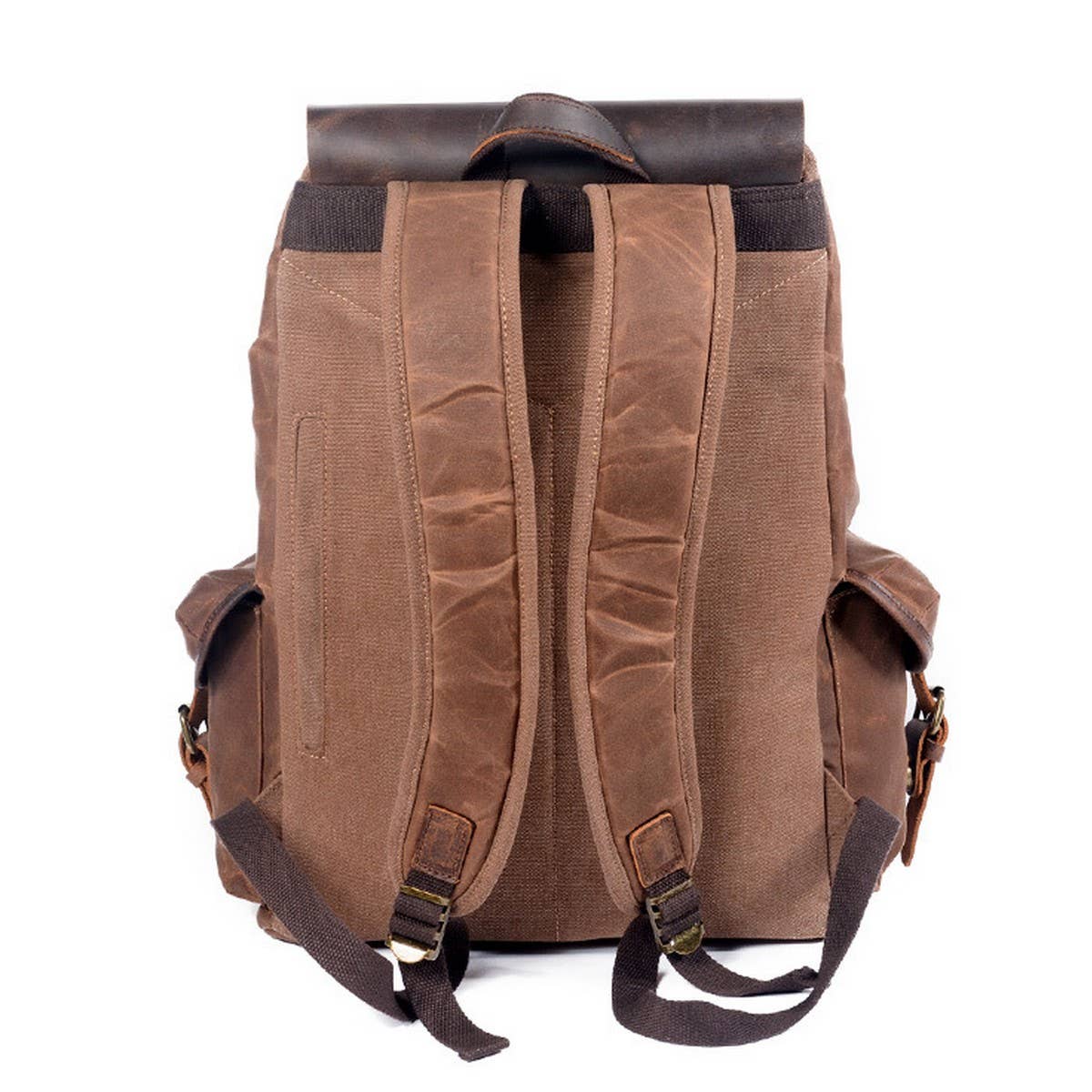 Vintage Waxed Canvas Drawstring Backpack_CWAB5519