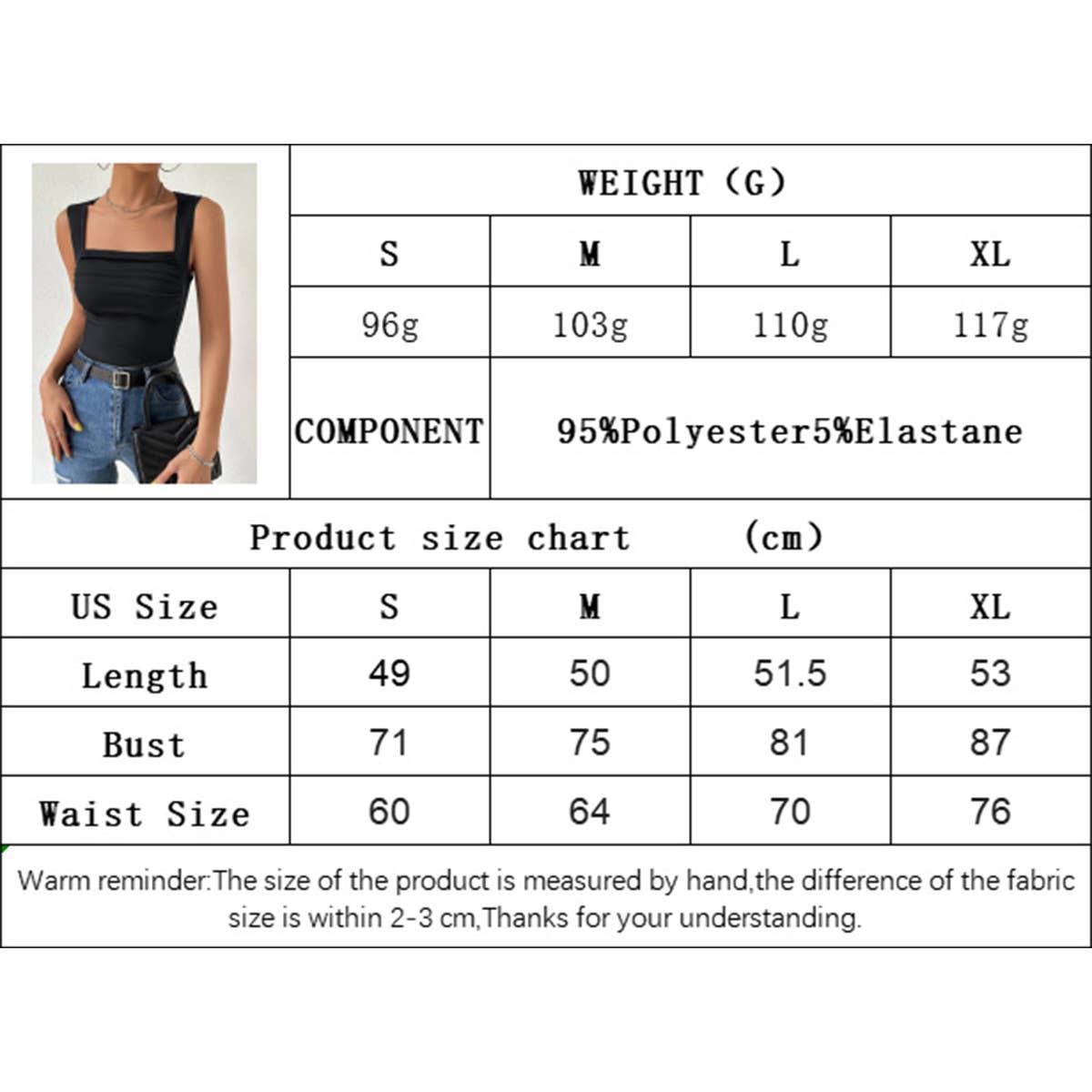 Sexy slim temperament sleeveless elastic vest