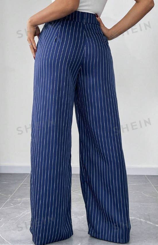 Sagging straight leg casual floor length pants