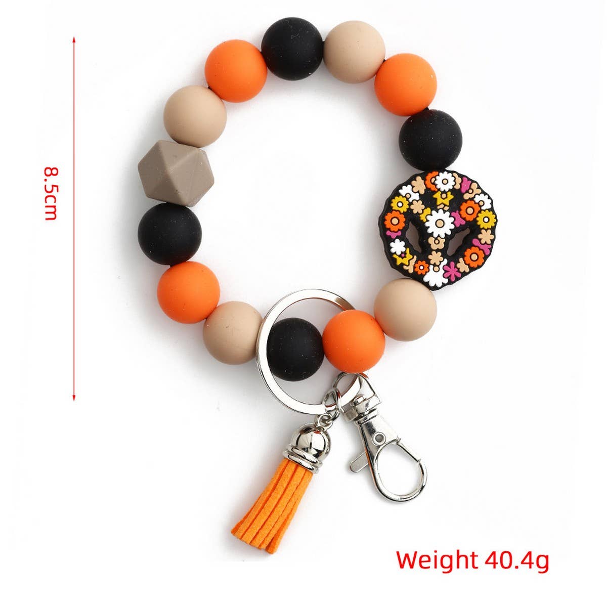 Cartoon Animal Keychain with Silicone Bead Bracelet_CWMM6878