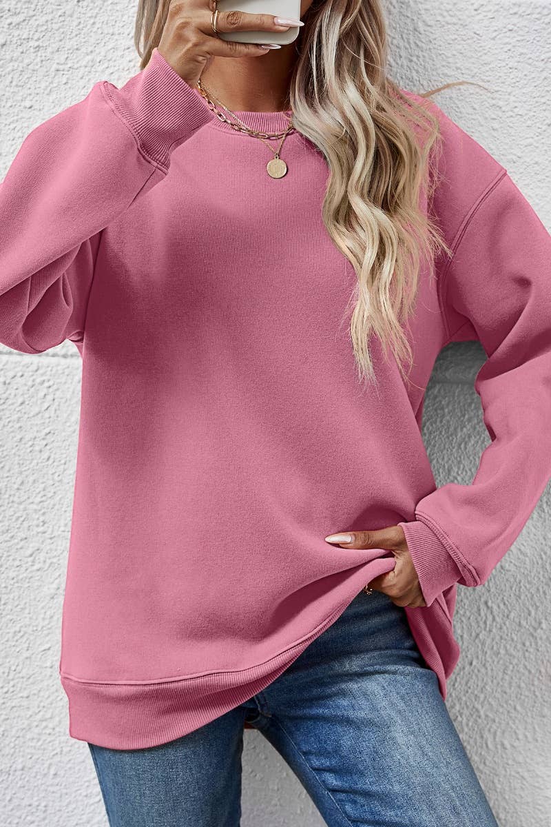 CWOHOL0968_AUTUMN CASUAL LONG-SLEEVED CREW-NECK HOODIE