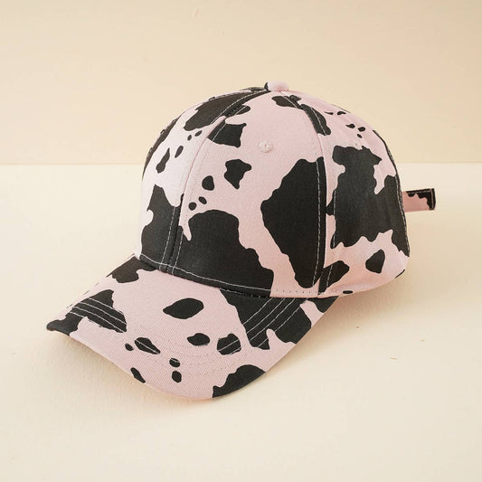 Cow pattern baseball cap, fashionable and casual CWAH1386