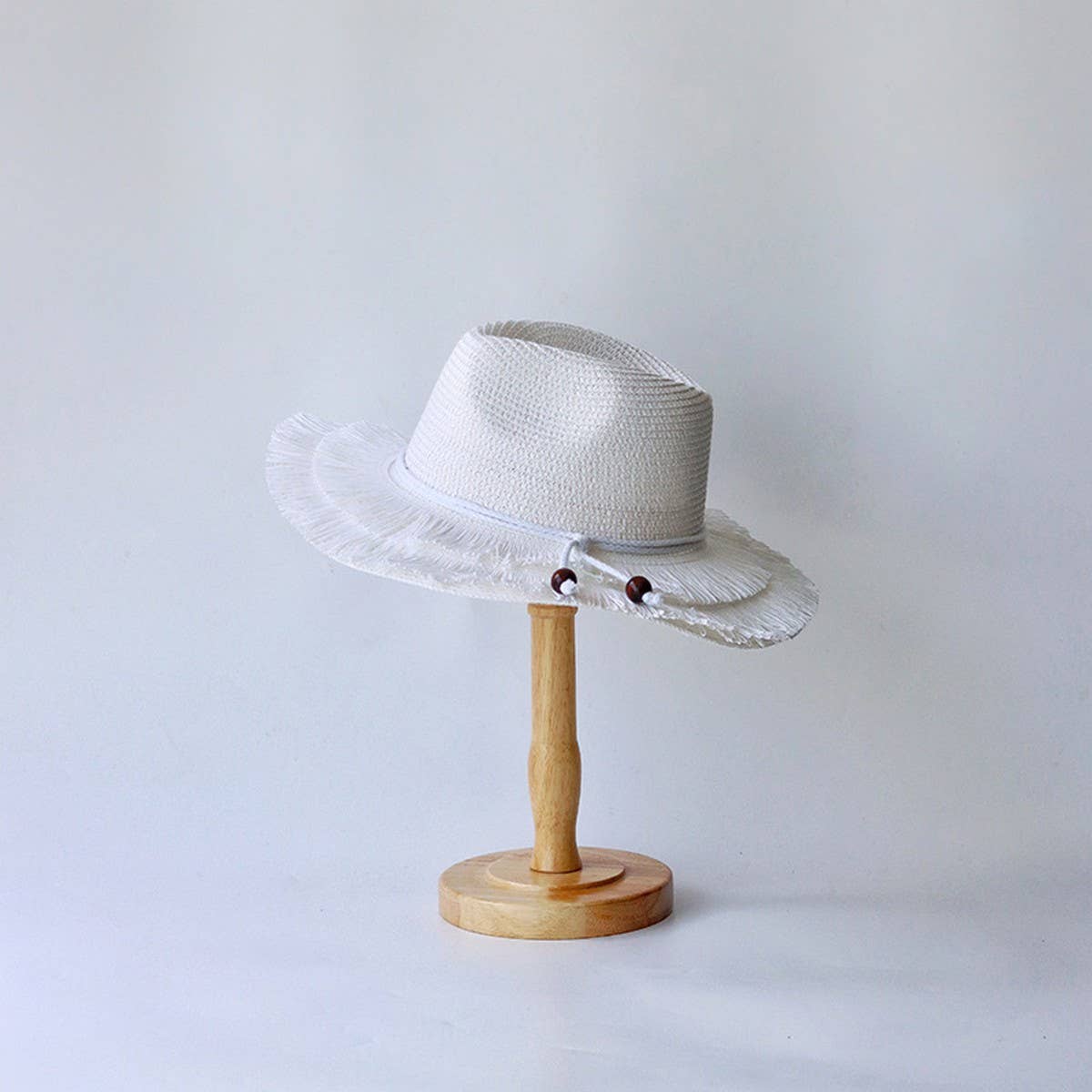 Summer women's wide brim fur-rimmed sun hat_CWAH3505