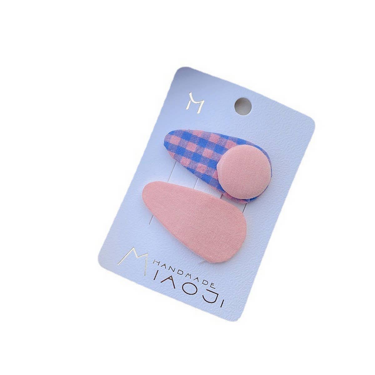 CHILDREN'S CUTE BUTTON PLAID HAIRPIN