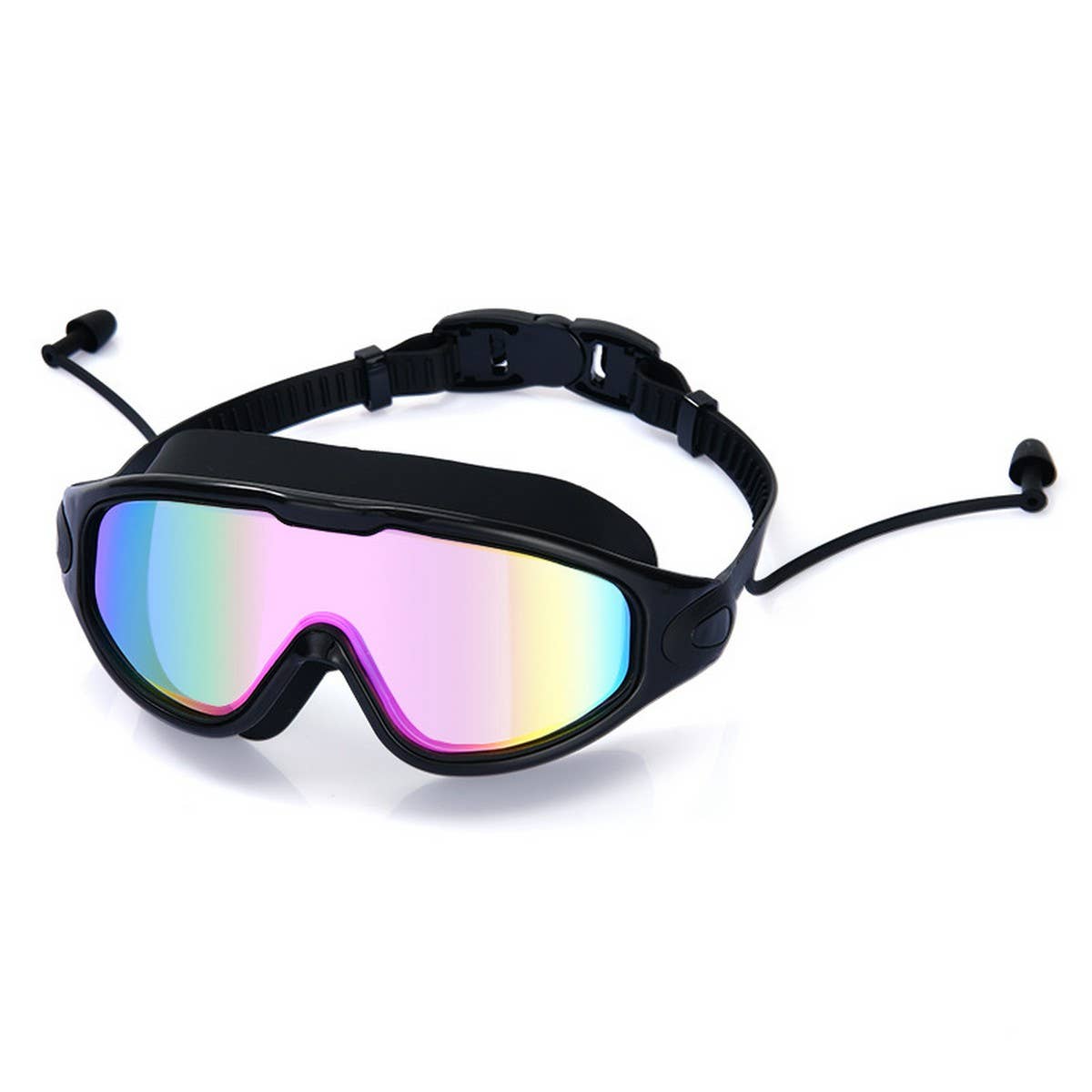 Large Frame Swim Goggles, HD Anti-Fog Mirror Lens