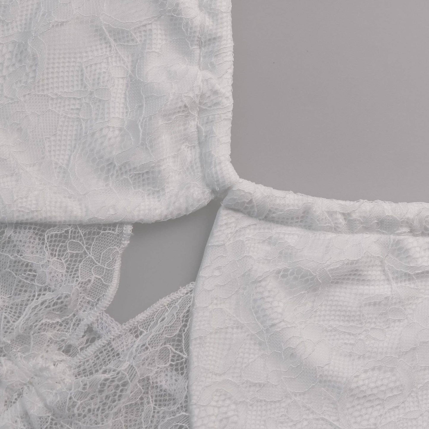 See-through hollowed-out halter skirt lace suit