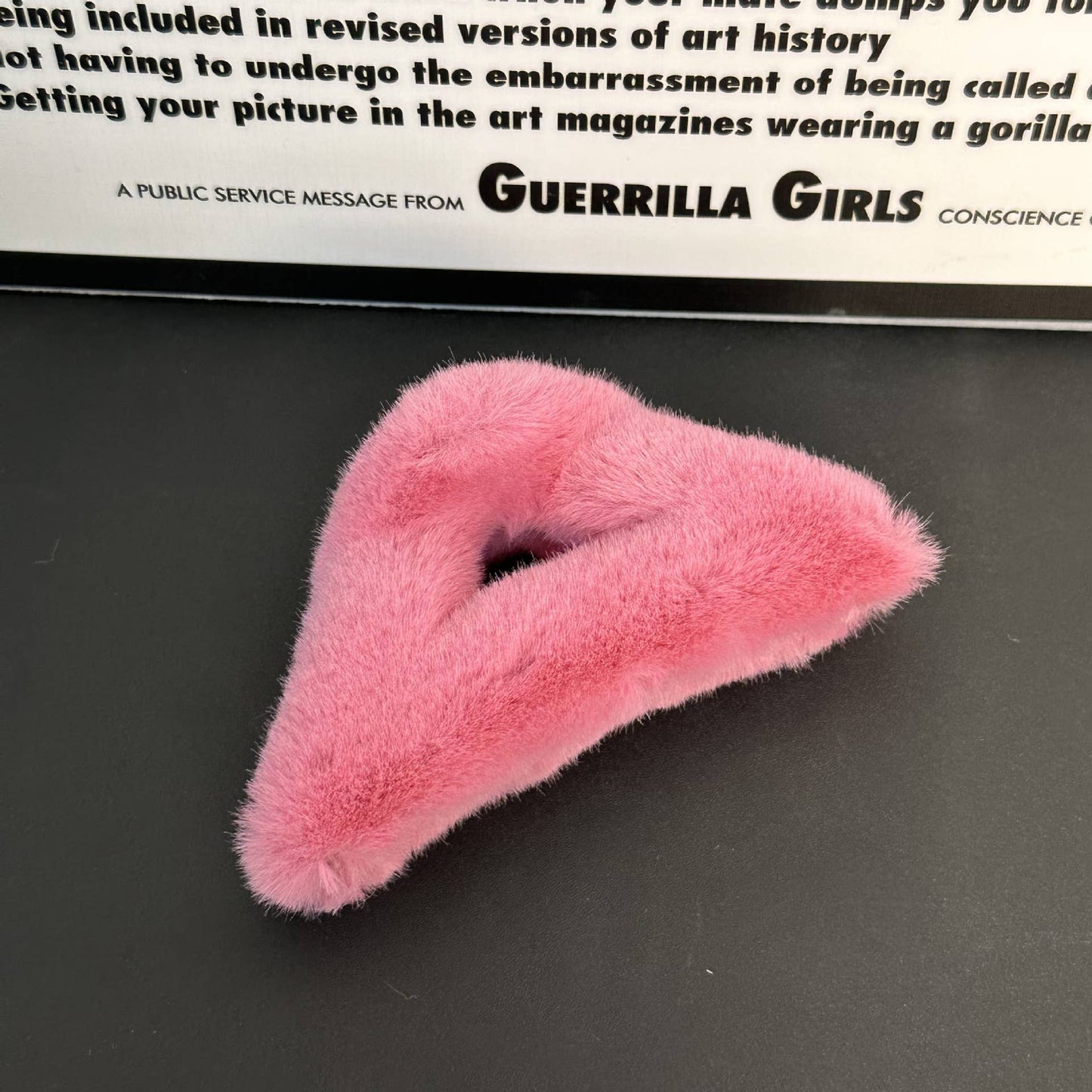 Plush clip with advanced white hair grip