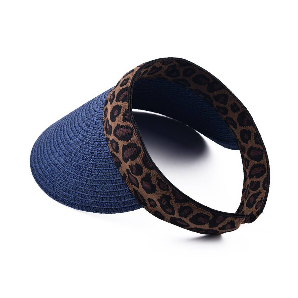 SUMMER NEW LEOPARD PRINT SUN PROTECTION STRAW HAT_CWAH1228