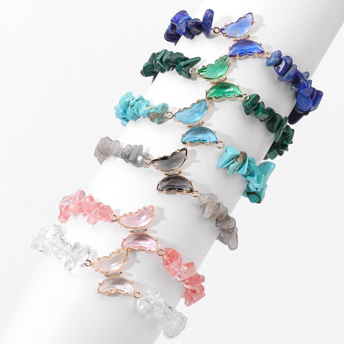 CWAJE4303_FASHION IRREGULAR BUTTERFLY GRAVEL BRACELET