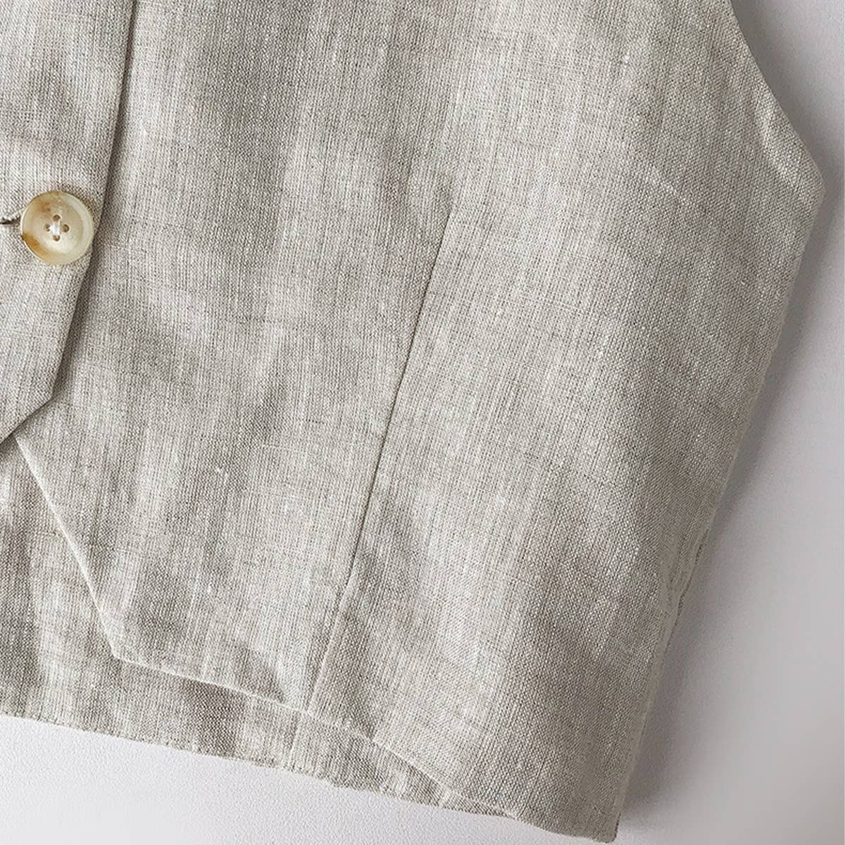 LINEN VEST TOP CARDIGAN