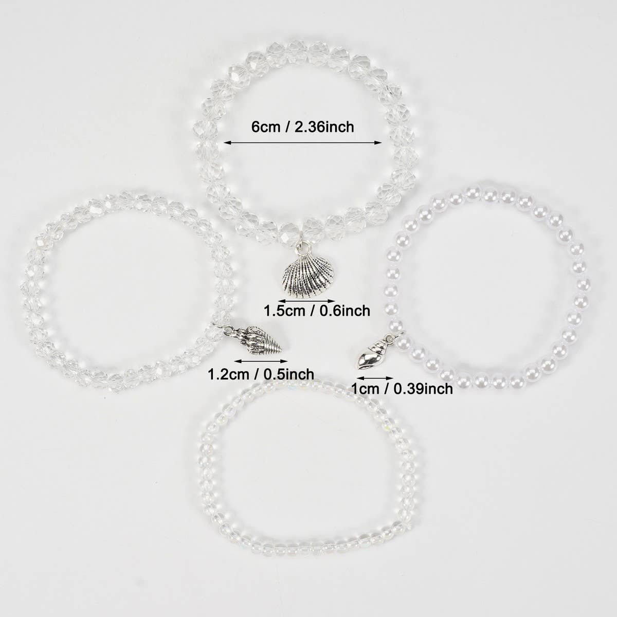 CWAJE05707_BOHO OCEAN STARFISH DOLPHIN SHELL BRACELET