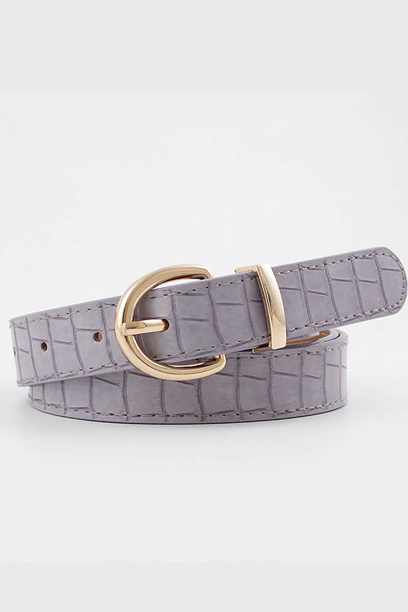 ROUND BUCKLE LEATHER BELT_CWABE0081