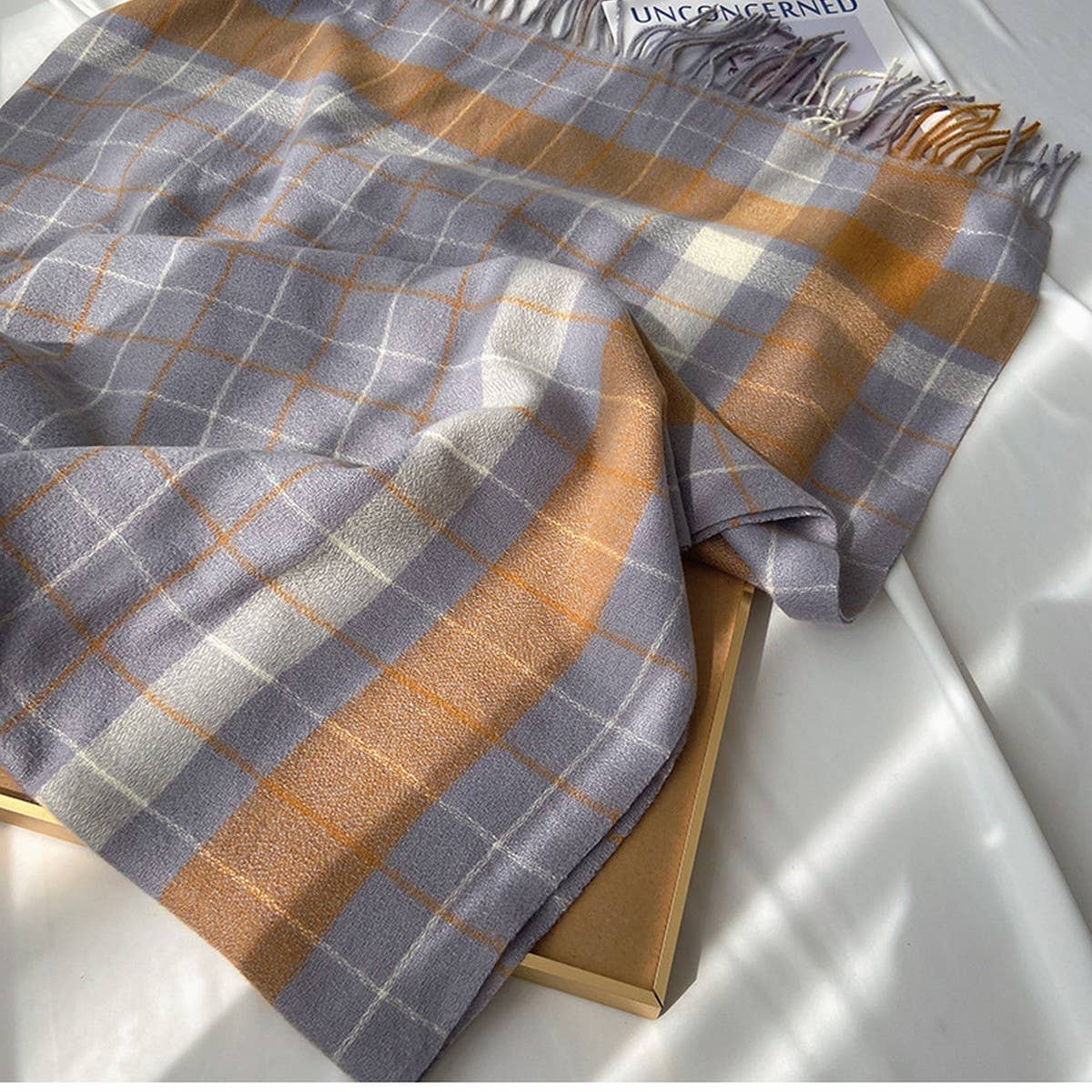 Plaid Scarf Shawl ??Classic Tartan Winter Wrap_CWASC1455