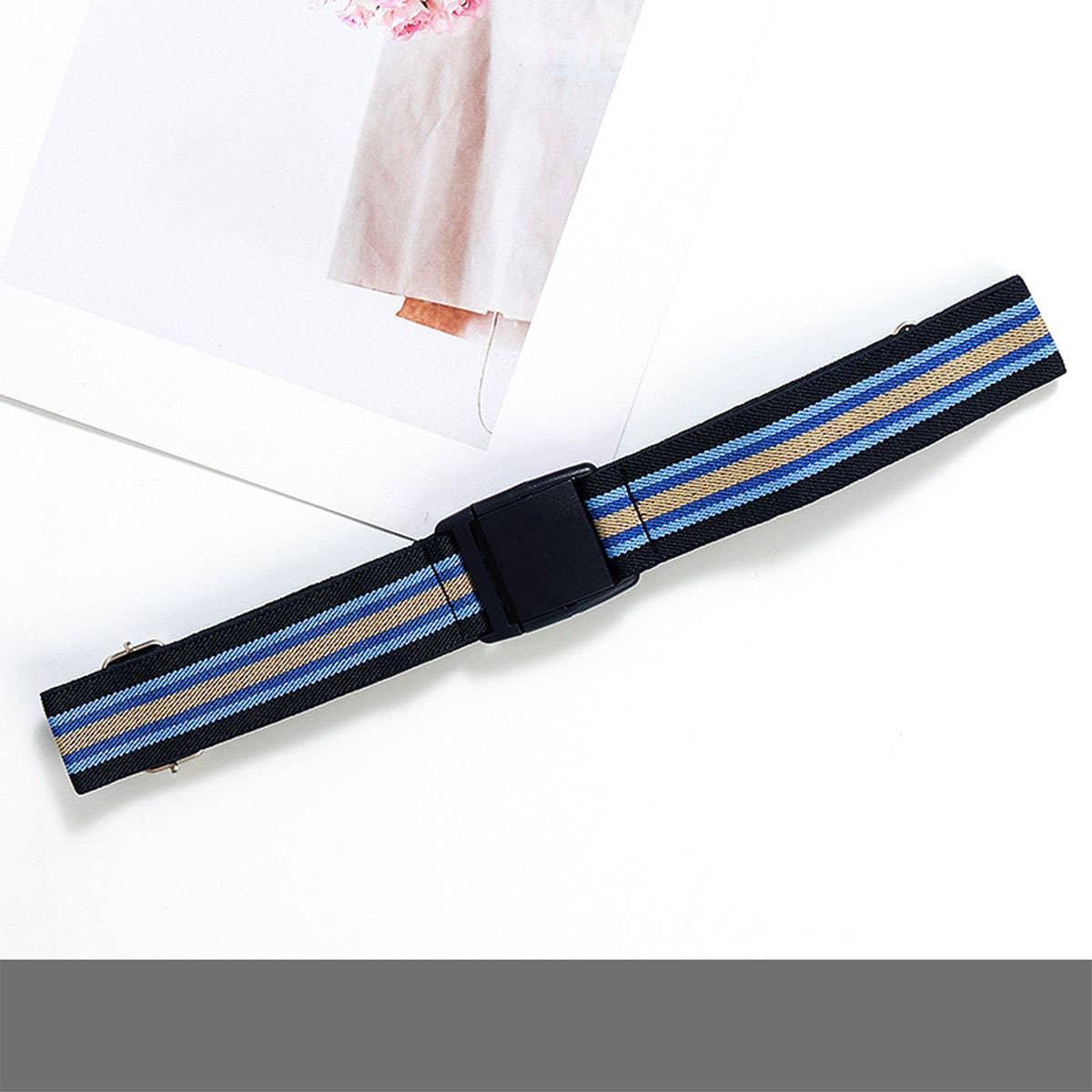 VERSATILE BRAIDED BELT BUCKLE ELASTIC BELT_CWABE0683