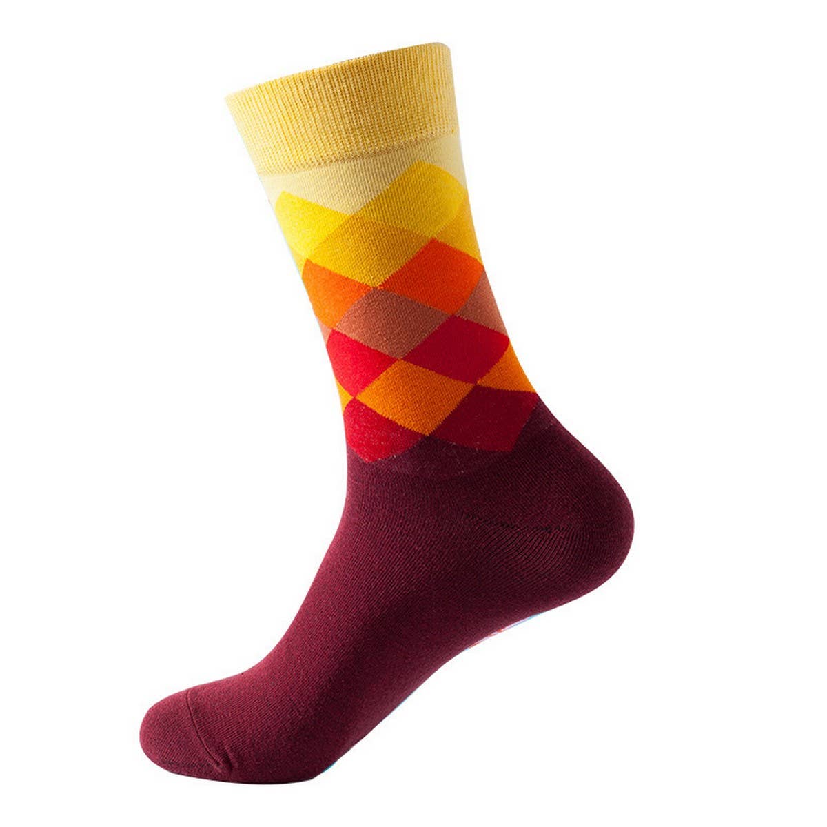 EUROPEAN AND AMERICAN DIAMOND PATTERN SOCKS_CWMS1017