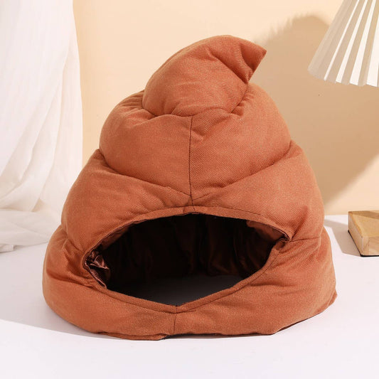 CWAH4046_POOP HEAD COVER CUTE FUNNY CARTOON POOP HAT