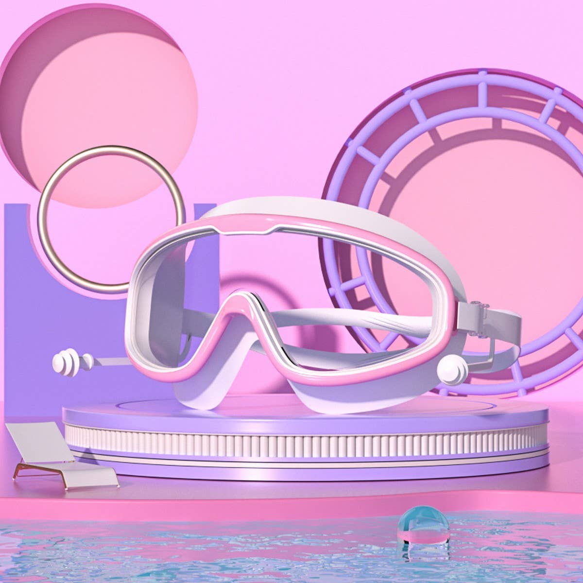 Pro HD Swim Goggles & Cap Set ??Anti-Fog Adult_CWMM6641