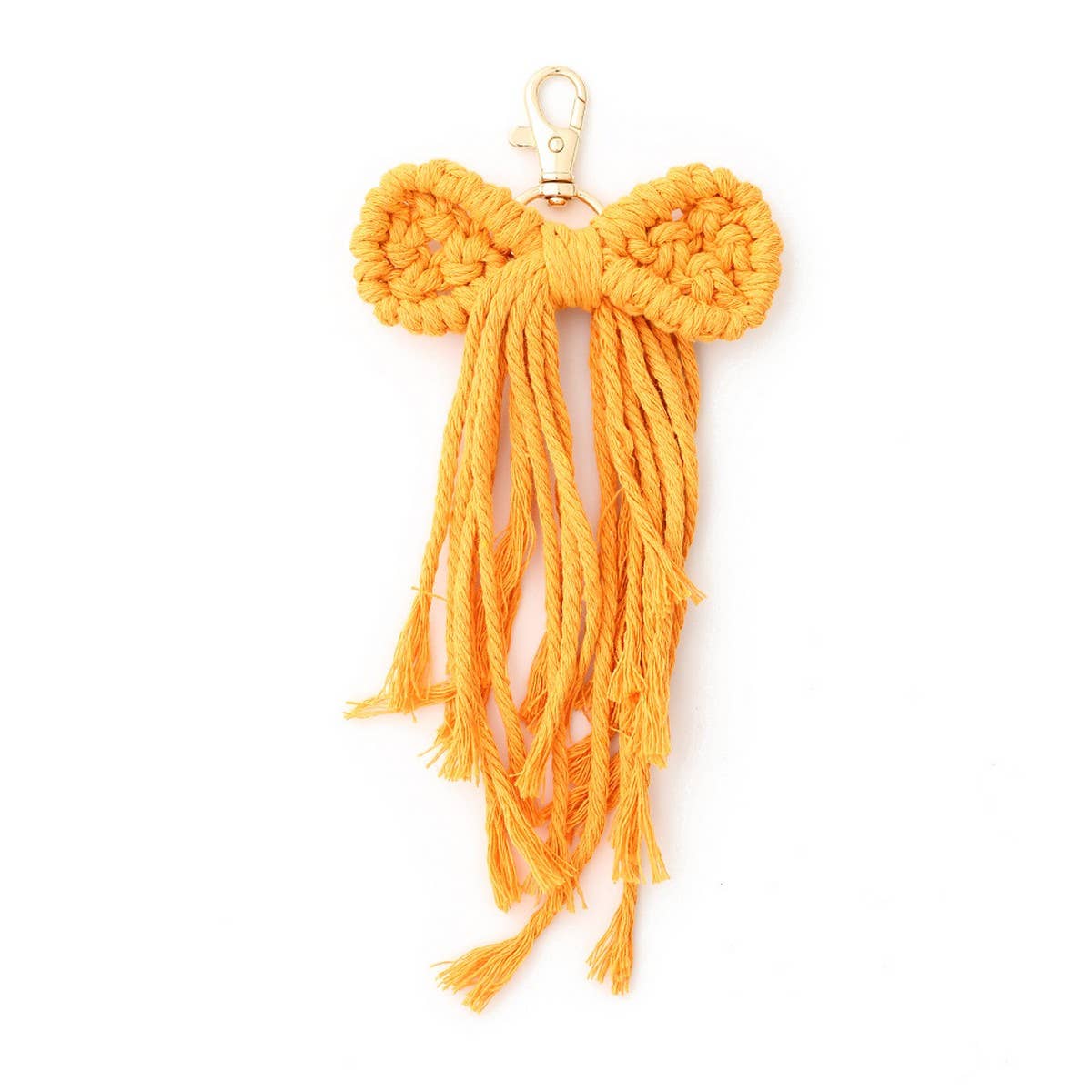 Bow Tassel Keychain Handcrafted Wrist Strap_CWAB5073