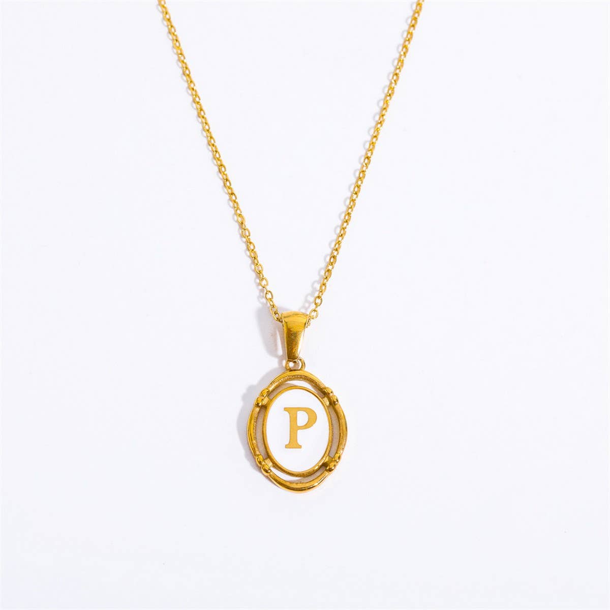 NEW CREATIVE 26 LETTERS PENDANT OVAL NECKLACE