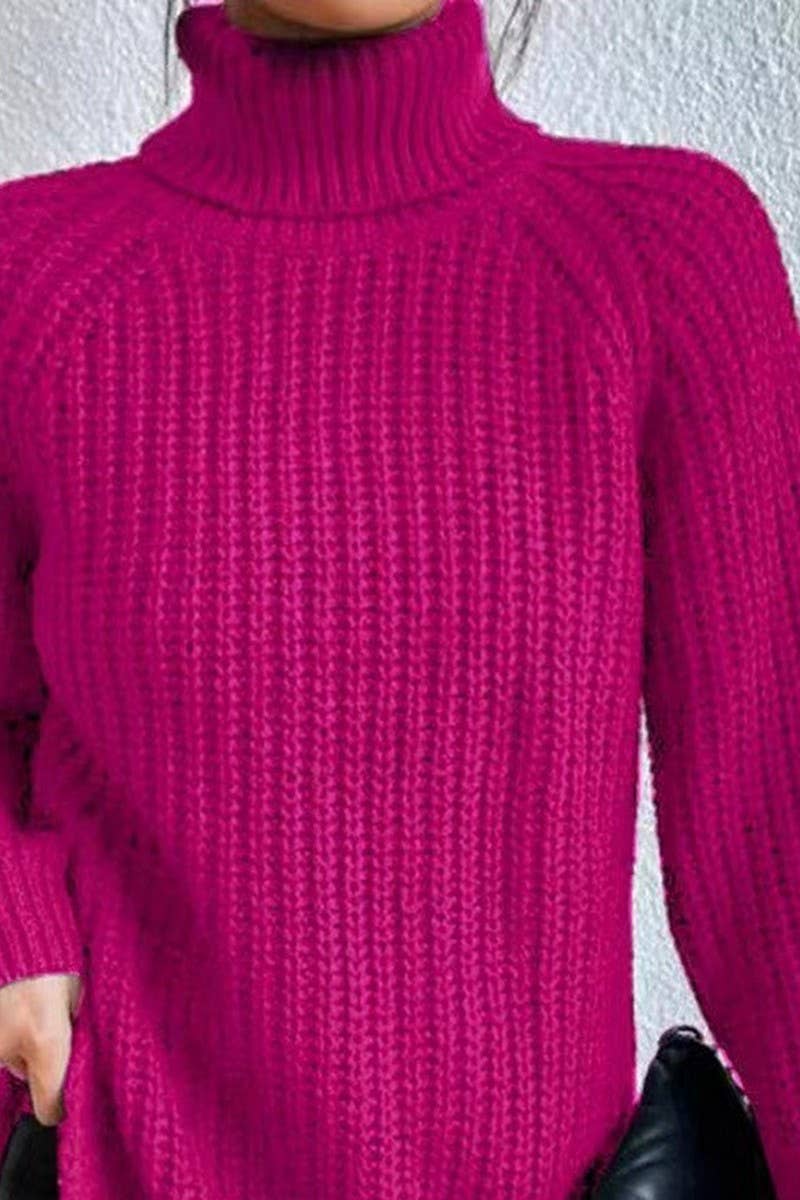 CWOSWL07649_HIGH-NECK MID-LENGTH RAGLAN SLEEVE SWEATER