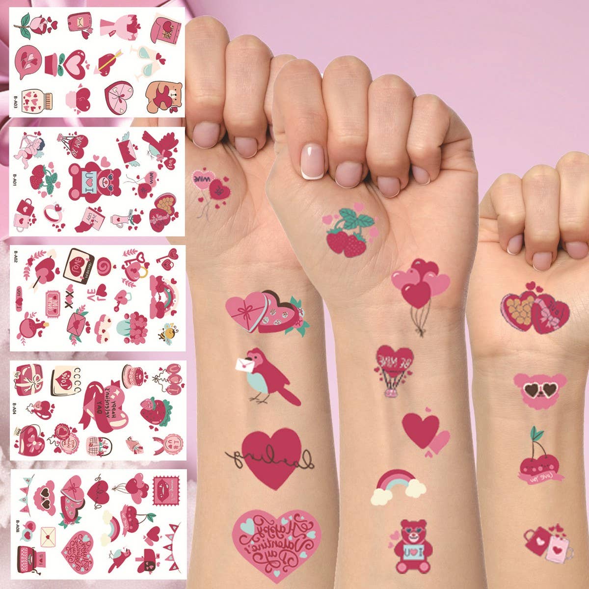 Valentine¡¯s Heart Tattoos ?Waterproof & Single Use