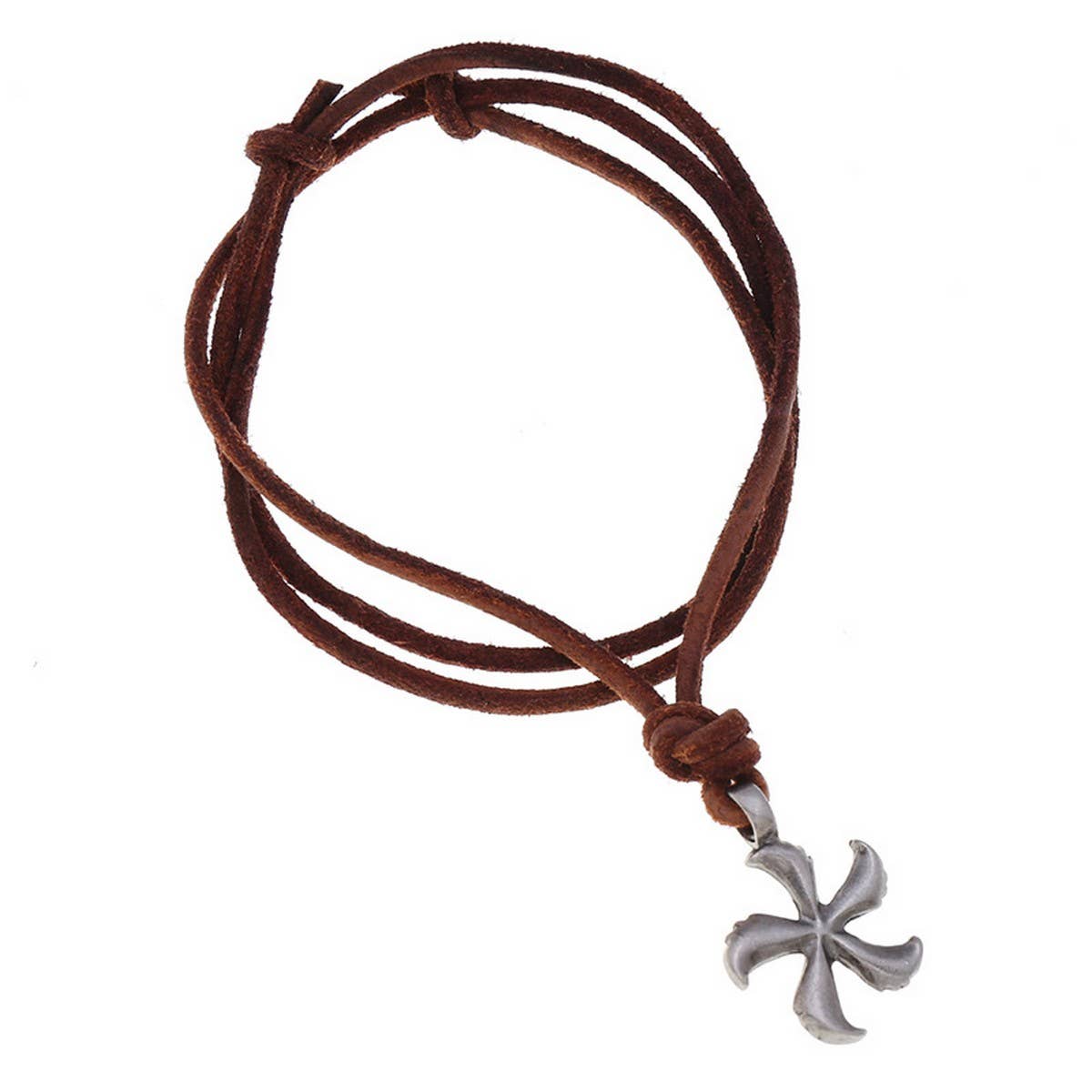 MEN'S VINTAGE BEACH STYLE COWHIDE NECKLACE