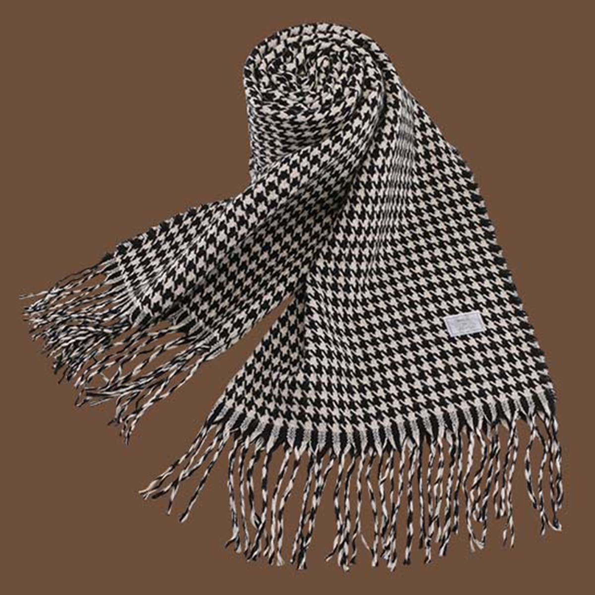 New Houndstooth Faux Cashmere Scarf for Women