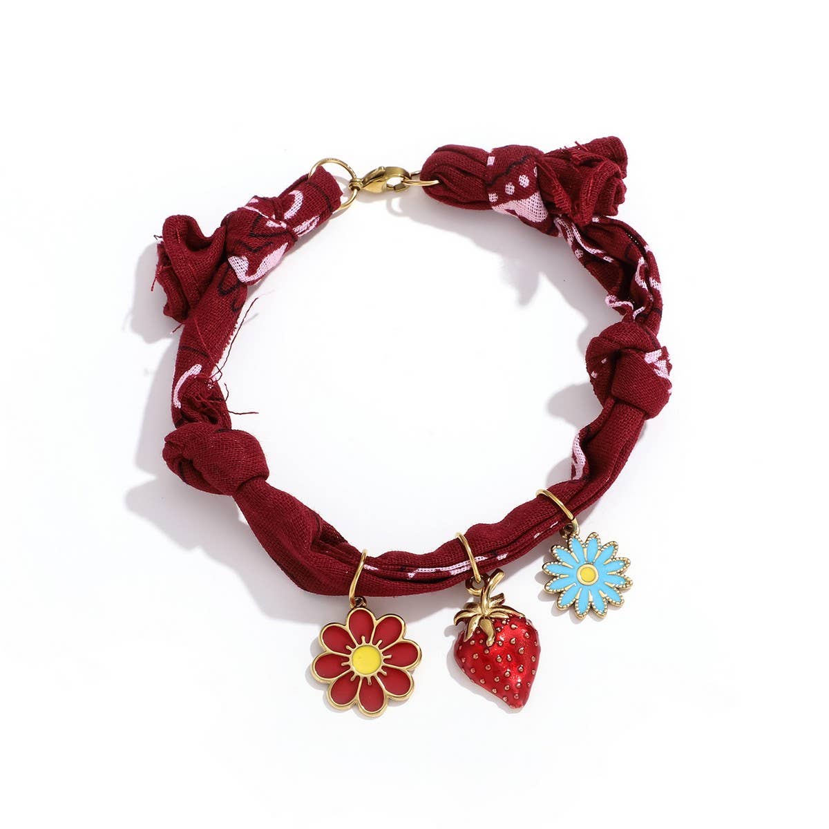 Handmade Silk Thread Anklet with Steel Charms