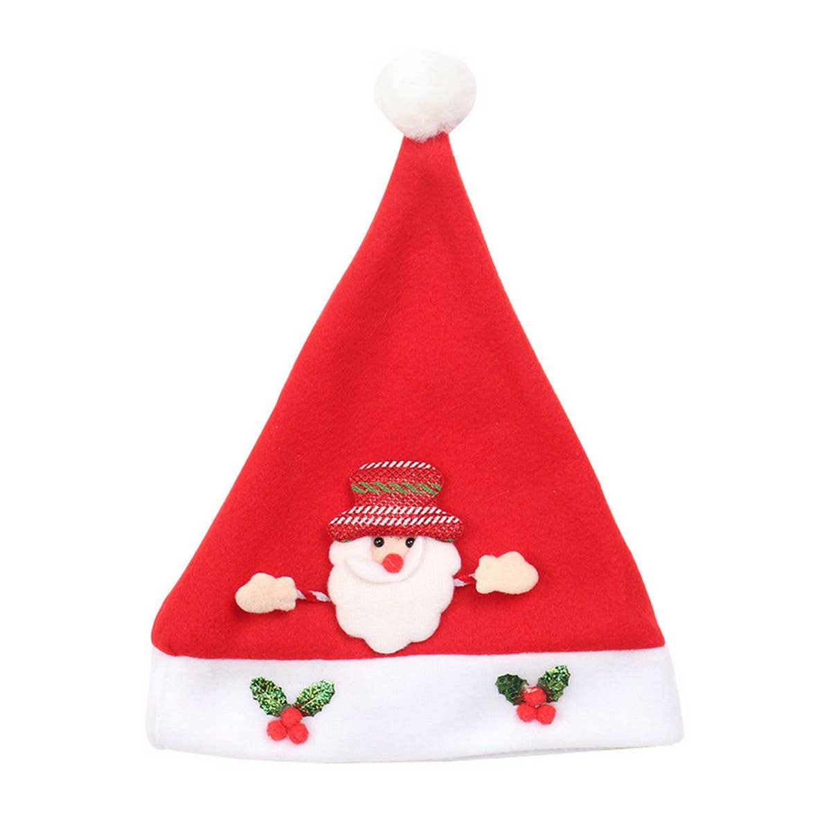 Luxury Plush Santa Hat with Doll Design_CWAJE05370