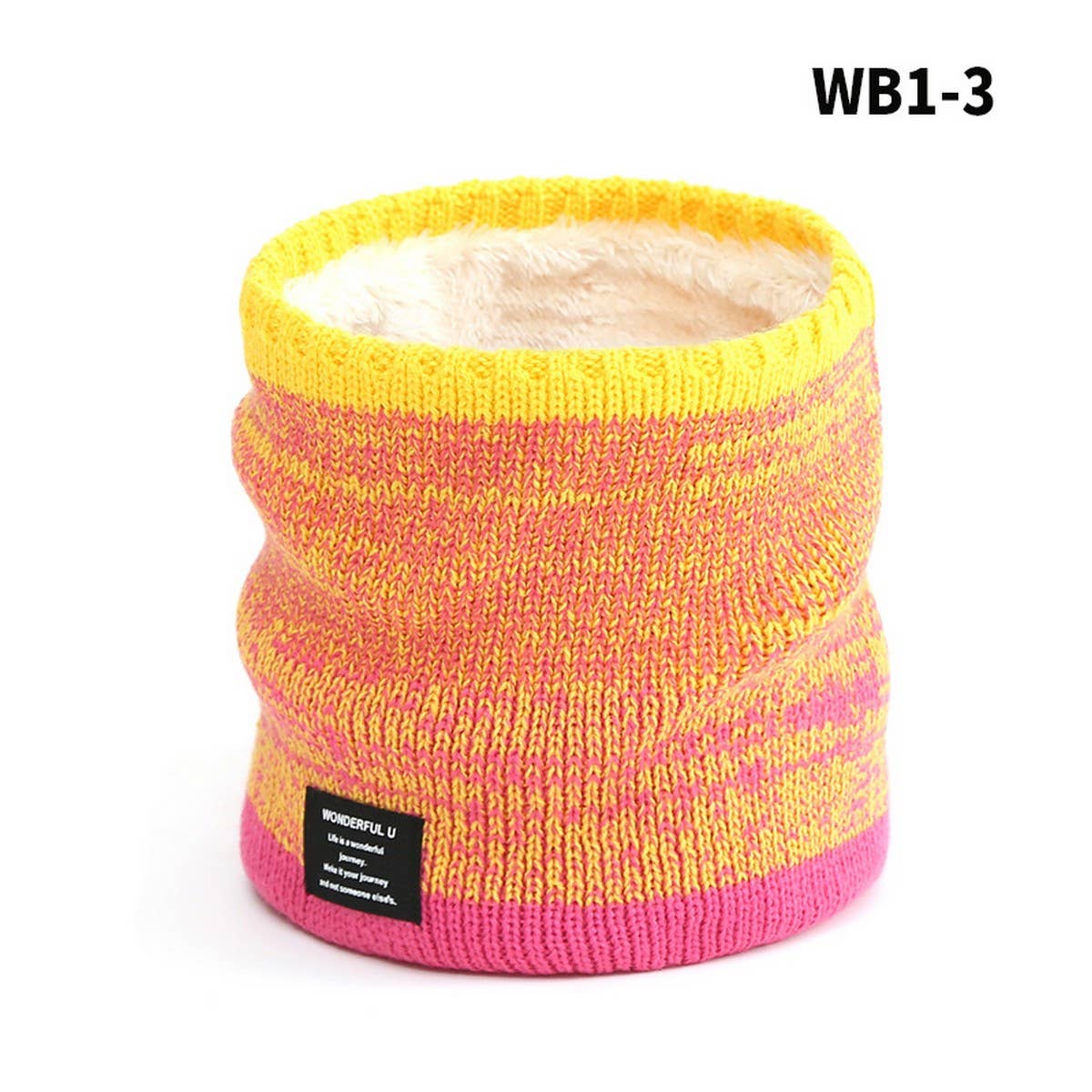 WINTER THICK GRADIENT WOOL KNITTED SCARF FOR WOMEN