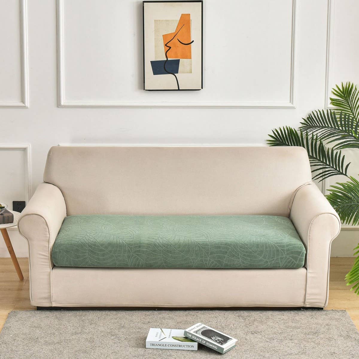 Waterproof Stretch Sofa Cover Solid Jacquard