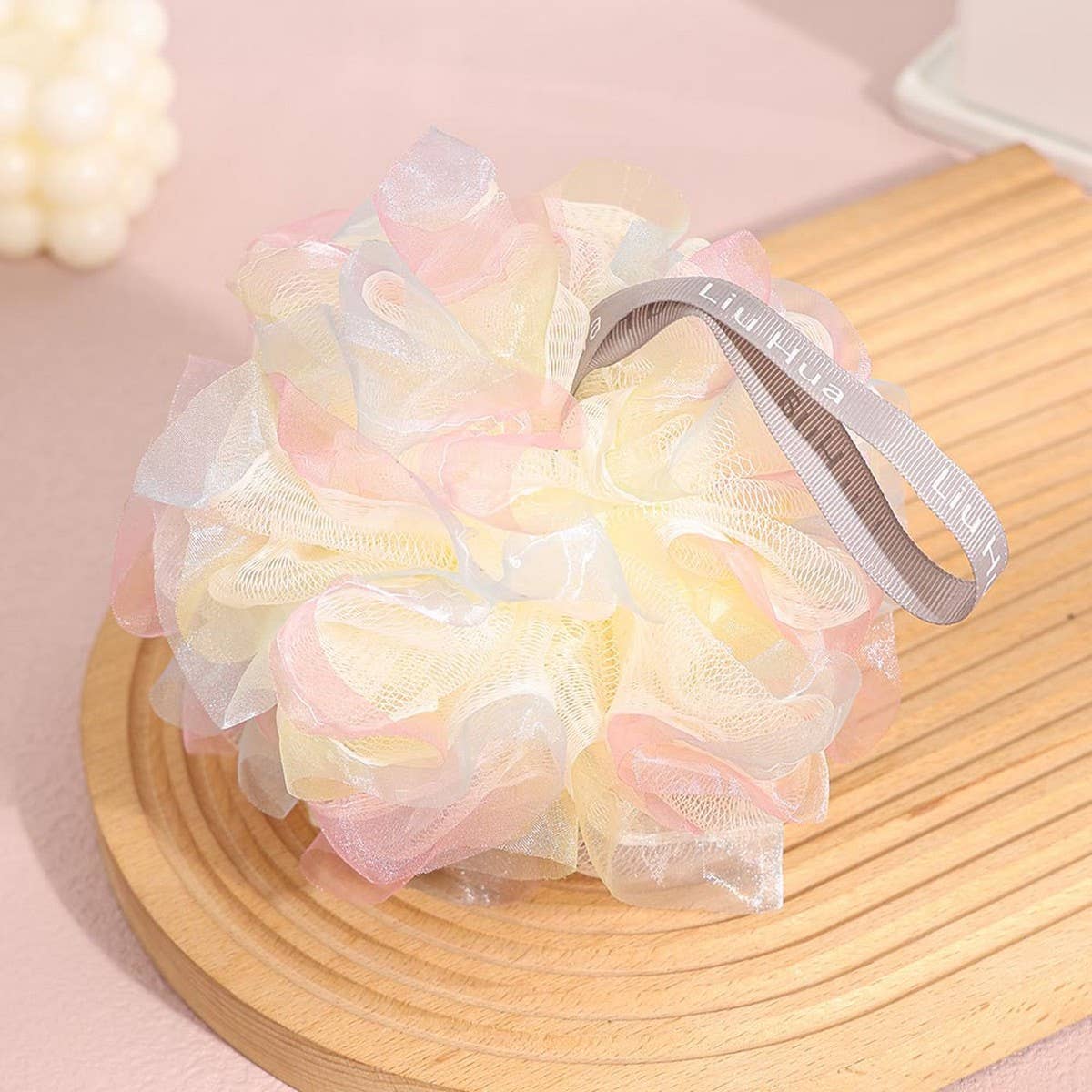 SOFT AND COLORFUL BATH BUBBLE BALL BATH POUF_CWMM3327
