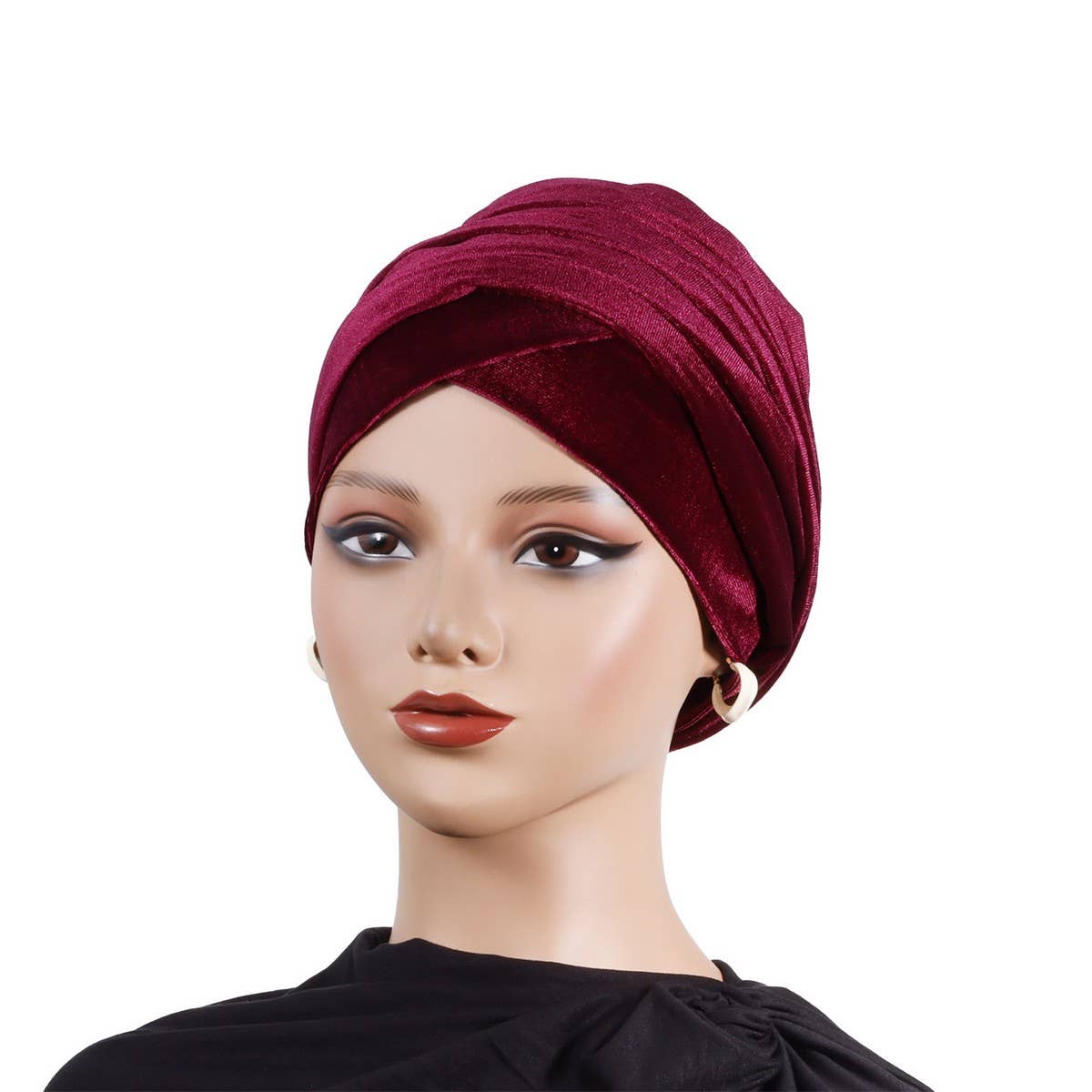 WOMEN'S SOLID VELVET ETHNIC HEADSCARF
